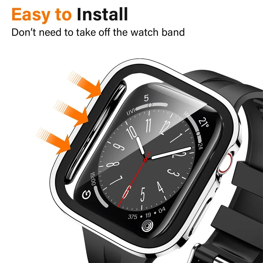 Glass+cover For Apple Watch ca - Smartwatch Watch Accessories For Women ulasan dan harga