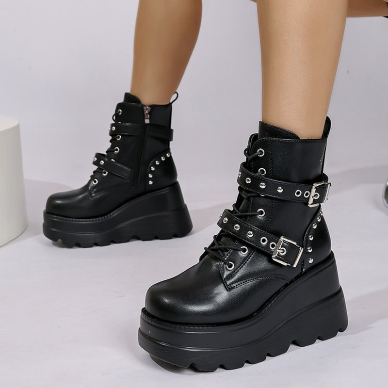 Women Leather Ankle Booties Wo - Leather Classic Strap ulasan dan harga
