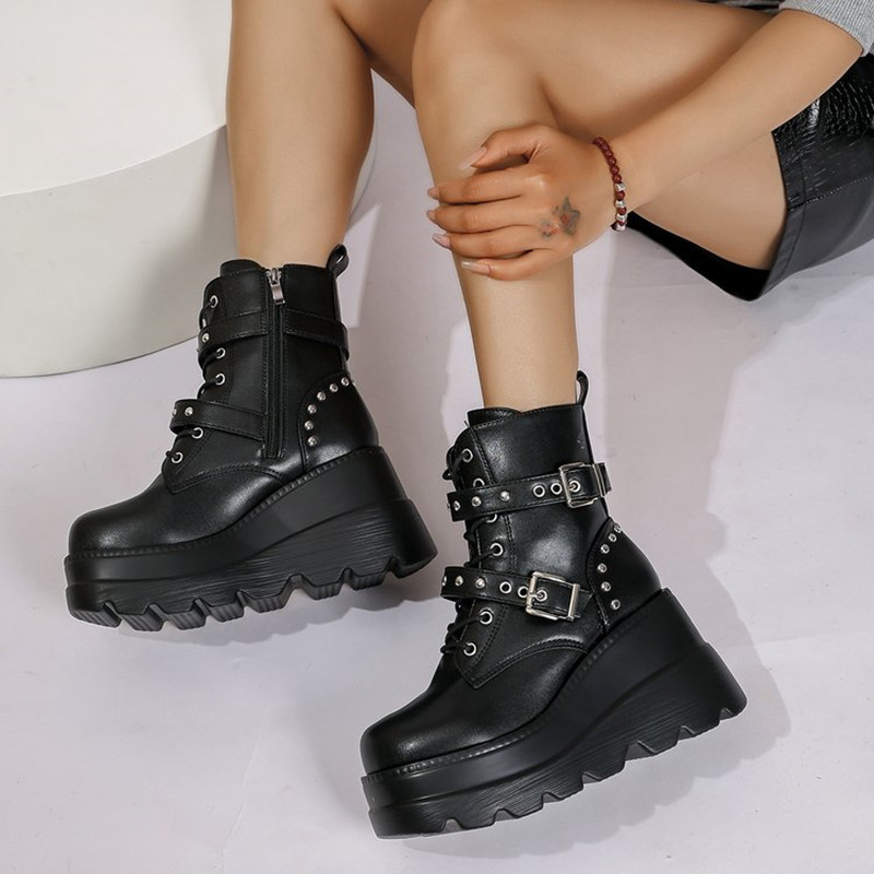 Women Leather Ankle Booties Wo - Leather Classic Strap ulasan dan harga