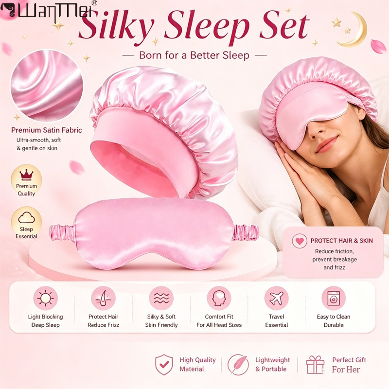  Satin Bonnet Sleep Eye Mask  - Milanaise Mesh Band ulasan dan harga