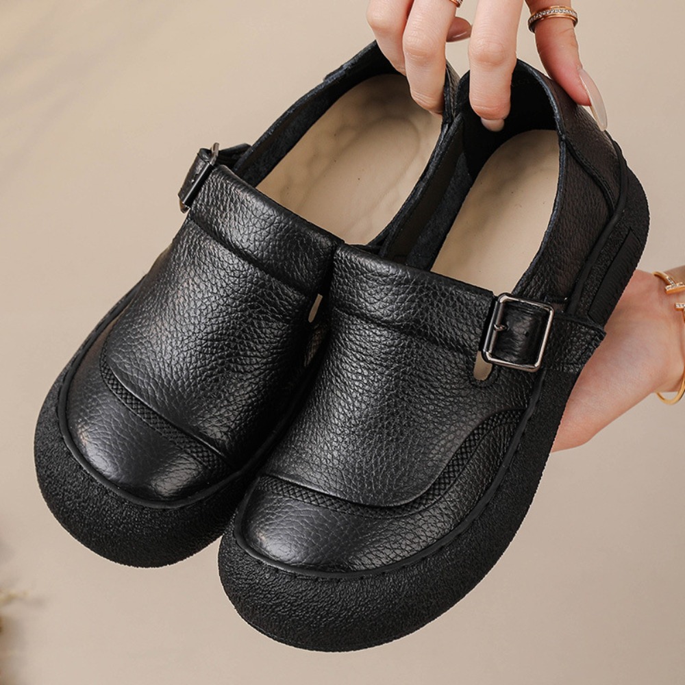 Casual Single Shoes for Women  - Leather Classic Strap ulasan dan harga