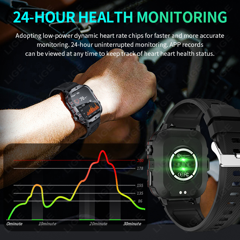 LIGE Outdoor Smart Watch Men 2 - Smartwatch Faces ulasan dan harga