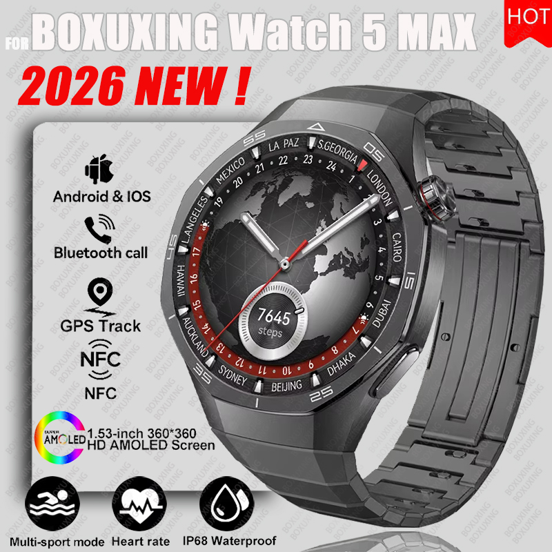 2026 New BOXUXING Watch 5 MAX  - Smartwatch Face ulasan dan harga