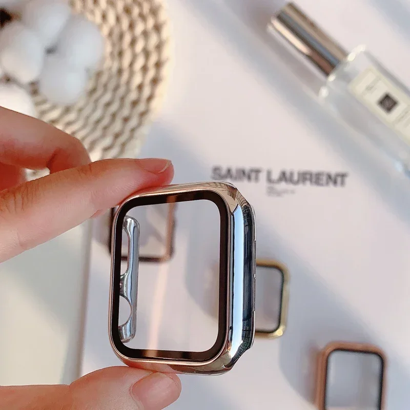 Glass+case For Apple Watch ban - Smartwatch Watch Accessories For Women ulasan dan harga